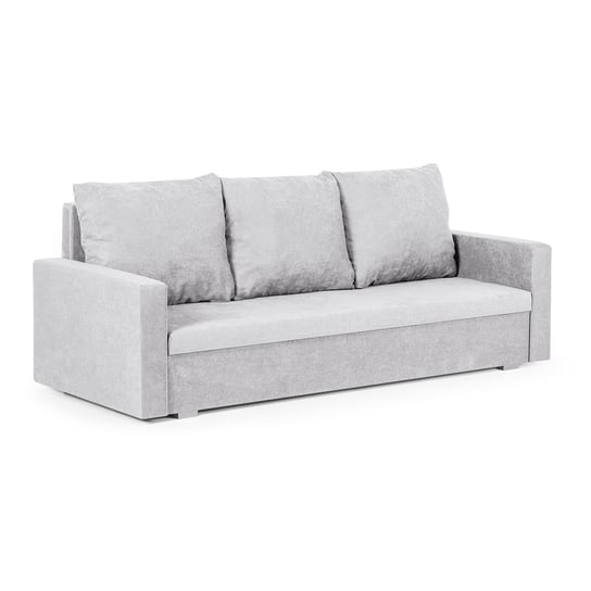 Kanapa sofa 3 os z funkcją spania  DELTA srebrna wygodniej.pl