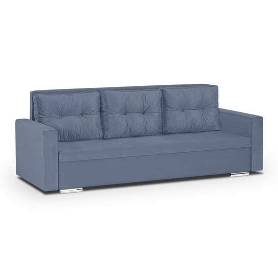 Kanapa sofa 3 os z funkcją spania FOLLER granatowa wygodniej.pl