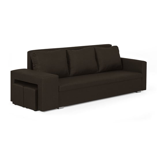 Kanapa sofa 3 os z funkcją spania MILO2 brązowa wygodniej.pl