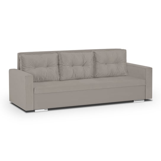 Kanapa sofa 3 os z funkcją spania sprężyny bonell FOLLER cappuccino wygodniej.pl