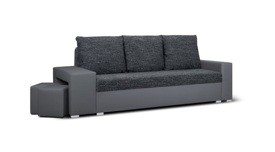 Kanapa sofa 3 os z funkcją spania sprężyny bonell HUBERT2 szara wygodniej.pl