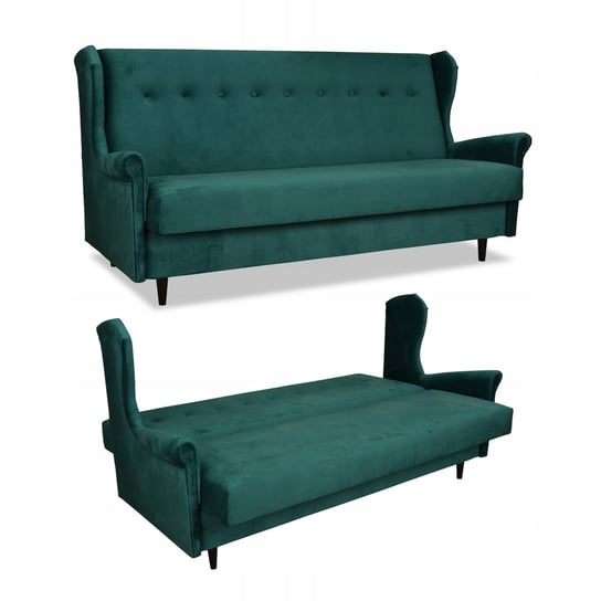 Kanapa sofa Uszak ARI rozkładana wersalka spania łóżko Family meble zielona Family meble