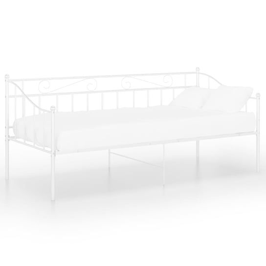 Kanapa-sofa z łóżkiem, biała, metal, 206,5x95x89,5 Inna marka