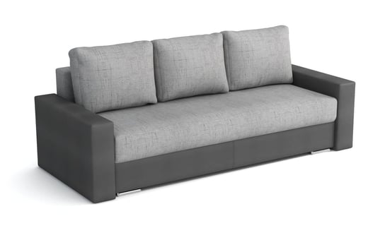 Kanapa z funkcją spania na sprężynach sofa rozkładana BIRD Klass Plus D12 - GRAFIT/SREBRNY | CAYENNE C20/BERLIN BR10 BONNI