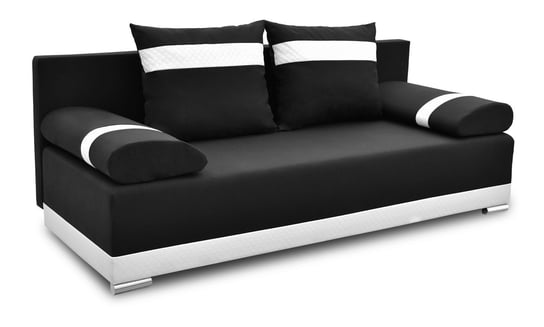 Kanapa z funkcją spania sofa wersalka ORLEAN C08 - Czarny/Biały | Sawana S548/Cayenne 1115 pik BONNI