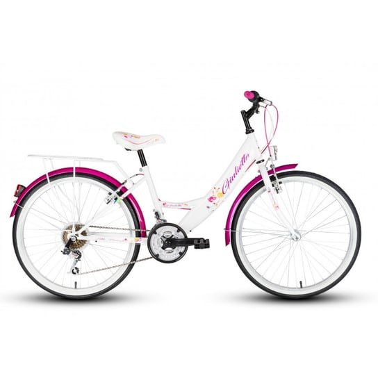 Kands, Rower miejski, Laguna Giulietta 24", biało-różowy Kands