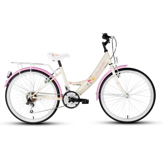 Kands, Rower miejski, Laguna Giulietta 24", kremowo-różowa mat Kands