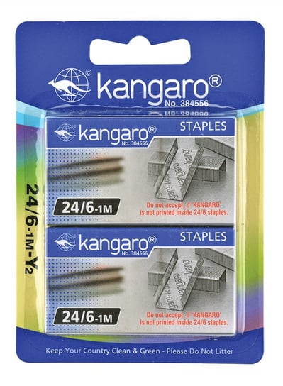 Kangaro, zszywki no.24/6 kanagro 2x1000 sztuk Kangaro