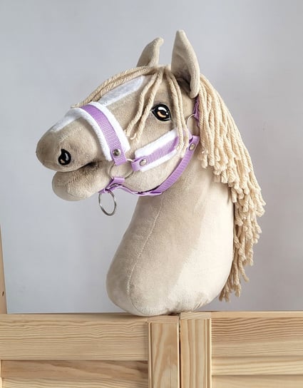 Kantar regulowany dla konia Hobby Horse A3 fioletowy z białym futerkiem Super Hobby Horse