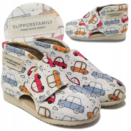 KAPCIE DZIECIECE DO PRZEDSZKOLA 30 BUTY SLIPPERS FAMILY NA RZEPY LEKKIE Slippers Family