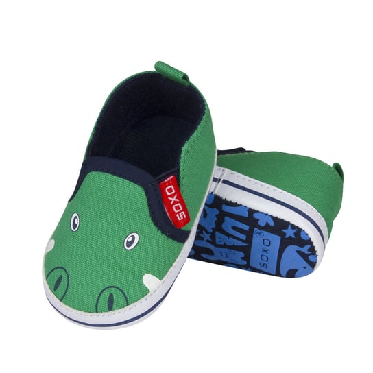 Kapcie niemowlęce SOXO zielone krokodyle - 14-15 SOXO