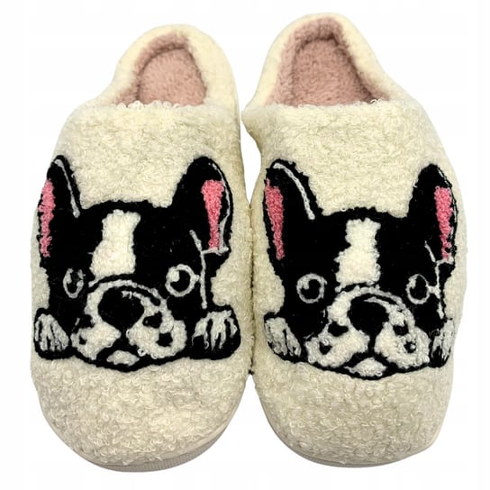 Kapcie Zimowe Pies Buldog Francuski Damskie Męskie Ciepłe Bambosze R. 38-39 SkibiStore