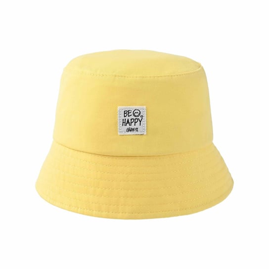 Kapelusz Bucket "BE HAPPY", żółty, Be Snazzy RAK