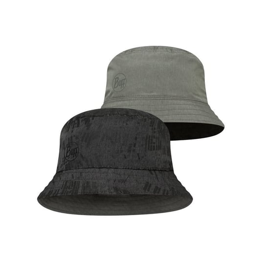 Kapelusz dwustronny Buff Travel Bucket Hat Gline Black- Grey - M/L Buff