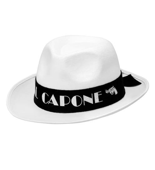 Kapelusz gangstera Al Capone, biały Widmann
