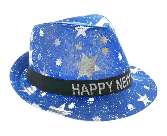 Kapelusz Happy New Year, niebieski w gwiazdki Inna marka