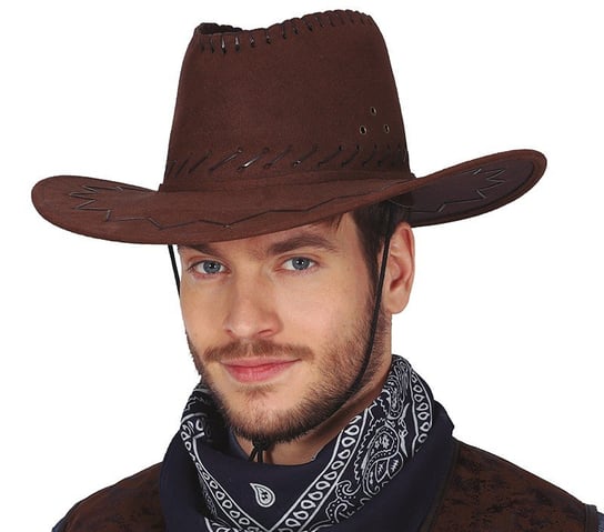 Kapelusz kowbojski męski brązowy czapka kowboja Guirca