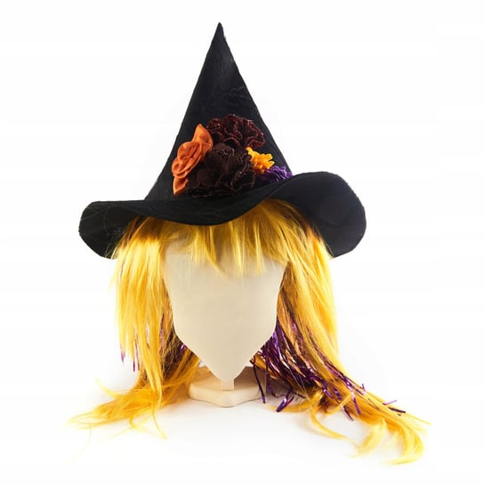 Kapelusz Peruka Czarownica Halloween Różne Kolory Midex