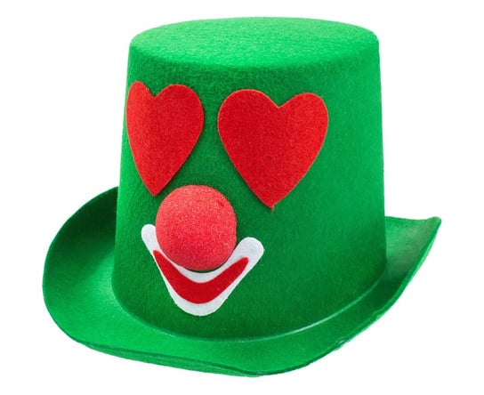 Kapelusz, zakochany klaun, zielono-czerwony GoDan
