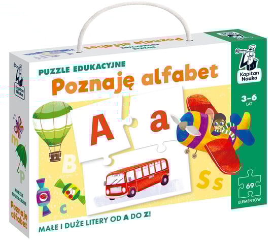 Kapitan Nauka, puzzle edukacyjne Poznaję alfabet Kapitan Nauka