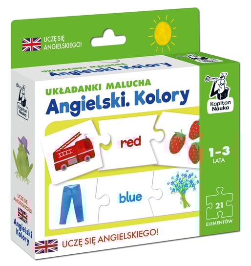 Kapitan Nauka, Układanki dla malucha Angielski. Kolory, 21 el. Kapitan Nauka