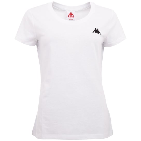 Kappa, T-Shirt damski Slim Fit, 709427-11-0601, Rozmiar S, Biały Kappa