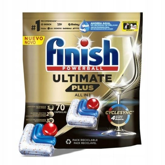 Kapsułki do mycia naczyń Finish Ultimate Plus All in 1 (70 sztuk) FINISH