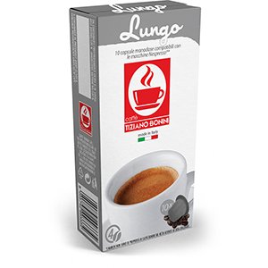 Kapsułki do Nespresso* 10 szt. LUNGO - długa - Caffe Bonini Gimoka