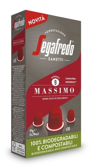 Kapsułki do Nespresso kompostowalne Segafredo Massimo 10 kapsułek Segafredo