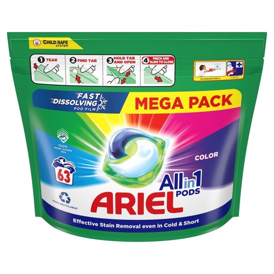 Kapsułki do prania ARIEL All-in-1 PODS Color 63 prania 63 szt Ariel
