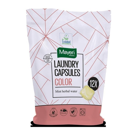 Kapsułki do prania Color 12szt. wegańskie ecolabel Mayeri Organic Mayeri
