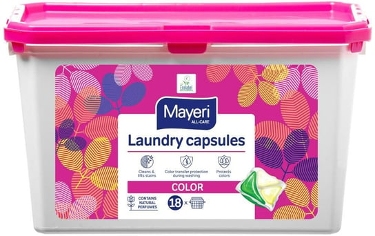 Kapsułki do prania color all-care 3w1 18szt Mayeri Mayeri