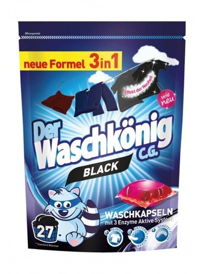Kapsułki do prania czarnych tkanin DER WASCHKÖNIG CG Black, 27 sztuk Der Waschkönig