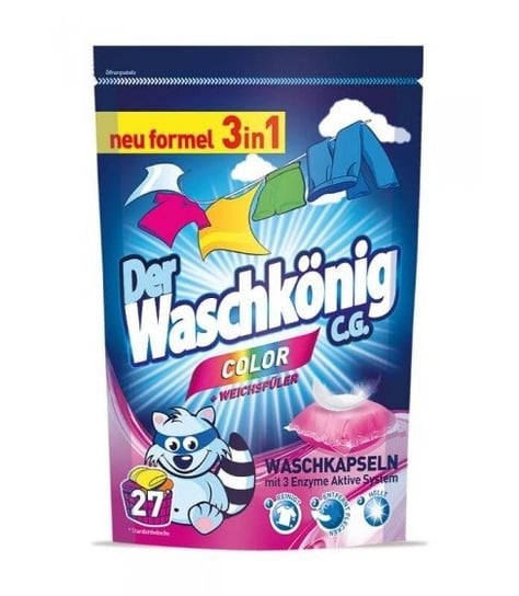 Kapsułki do prania DER WASCHKÖNIG CG Color, 27 sztuk Der Waschkönig