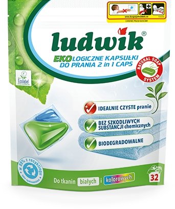 Kapsułki do prania Ludwik ekologiczne 2w1 32 szt. Ludwik