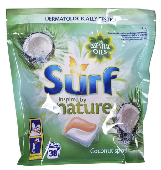 Kapsułki do prania SURF Nature Kokos,38 szt. Surf