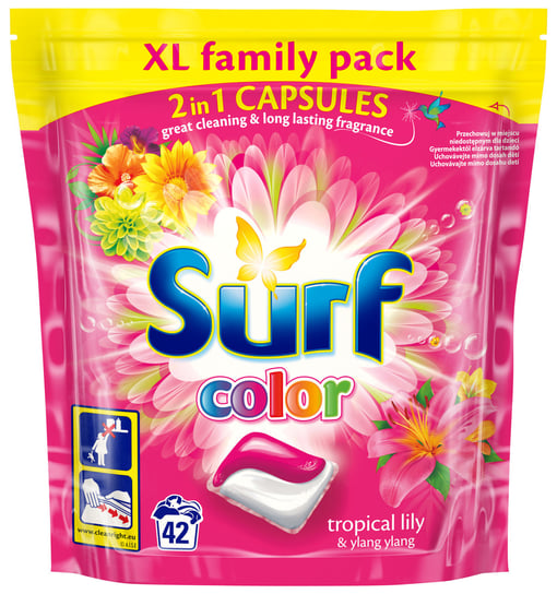 Kapsułki do prania SURF, Tropical Lily & Ylang Ylang 2in1, 42 szt. Unilever