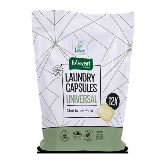Kapsułki do prania Universalne 12szt. wegańskie ecolabel Mayeri Organic Mayeri