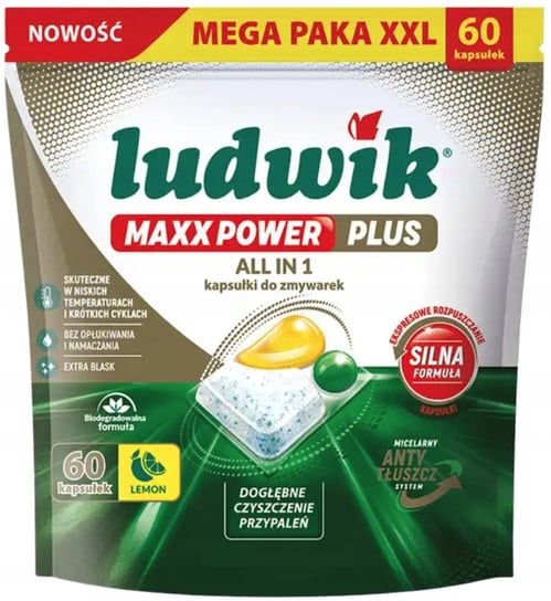 Kapsułki do zmywarek Ludwik Maxx Power Plus 60 szt. Grupa Inco