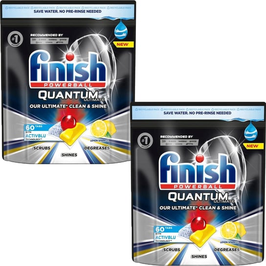 Kapsułki do zmywarki Finish Quantum Ultimate ActivBlu 60 sztuk Lemon x2 FINISH