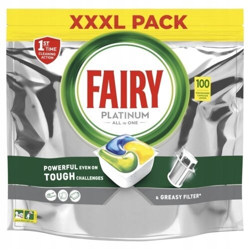 Kapsułki Fairy Platinum All In One Do Zmywarki Cytrynowe 96 Sztuk GIGA PACK Fairy