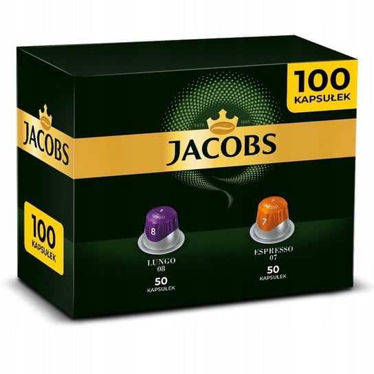 Kapsułki Jacobs komp.z Nespresso* 100szt Espresso 7, Lungo 8 Jacobs