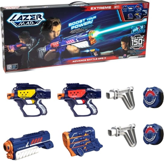 Karabin Pistolet Cel Laserowy Podczerwień Laser Tag Lazer Mad Zestaw 2 Szt. Hopki