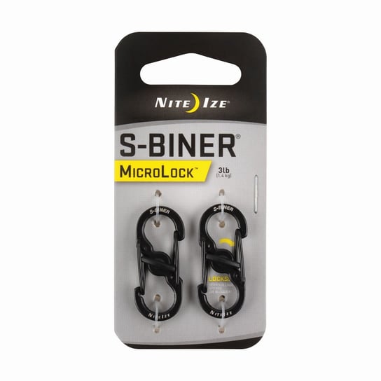 Karabińczyki NITE IZE S-Biner MicroLock, czarne, 2 szt. Nite ize