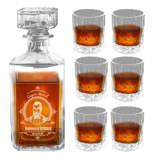 Karafka Na Whisky+6 Szklanek Dla Dziadka Grawer Y9 Inna marka