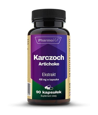 Karczoch, ekstrakt z liści 400 mg, Suplement diety, 90 kaps., Pharmovit Pharmovit