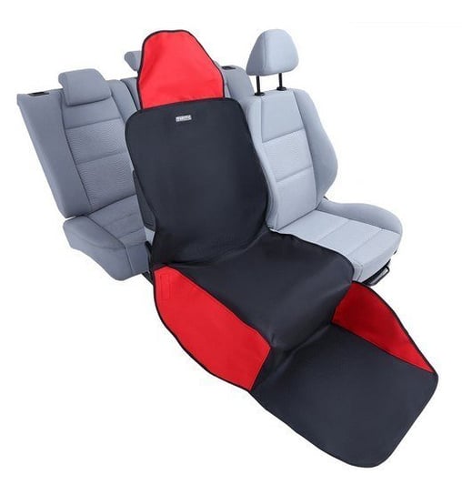Kardiff Activ Mata samochodowa na przedni fotel czarno-czerwona Kardiff