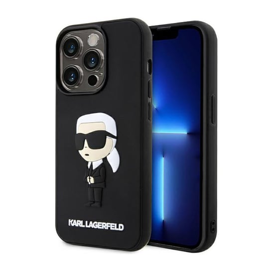 Karl Lagerfeld 3D Rubber Nft Ikonik - Etui Iphone 14 Pro (Czarny) Karl Lagerfeld