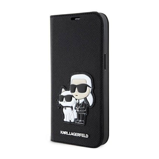 Karl Lagerfeld Booktype NFT Saffiano Karl & Choupette - Etui iPhone 14 (Czarny) Karl Lagerfeld