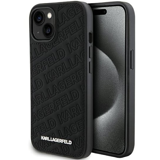 Karl Lagerfeld Etui Obudowa Case Do Iphone 15 / 14 / 13 6.1" Czarny/Black Hardcase Quilted K Pattern Karl Lagerfeld